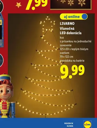 Livarno Vianočná LED dekorácia 125 LED, 79 x 122 cm