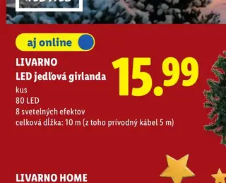 Livarno LED jedľová girlanda