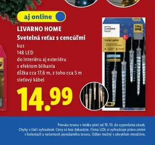 Livarno Home Svetelná reťaz s cencúľmi