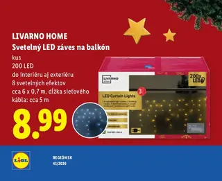 Livarno Home Svetelný LED záves na balkón