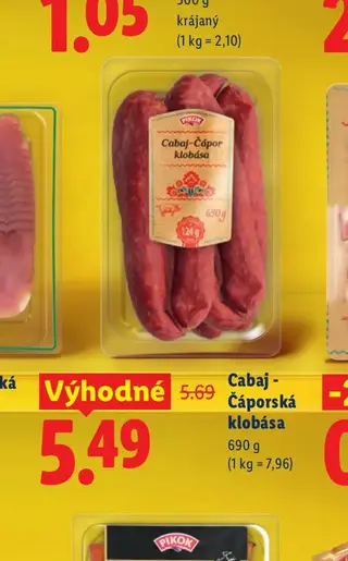 Pikok Cabaj-Čáporská klobása 690 g