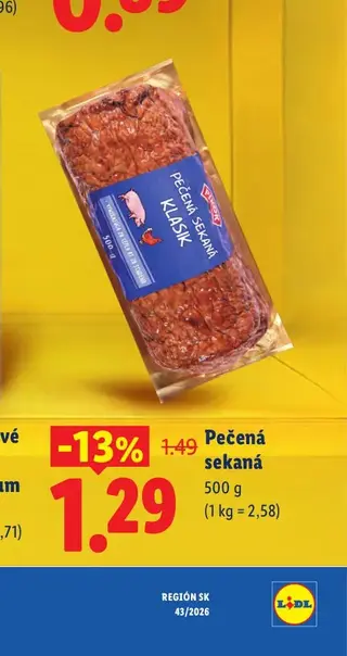 Pikok Pečená sekaná 500 g