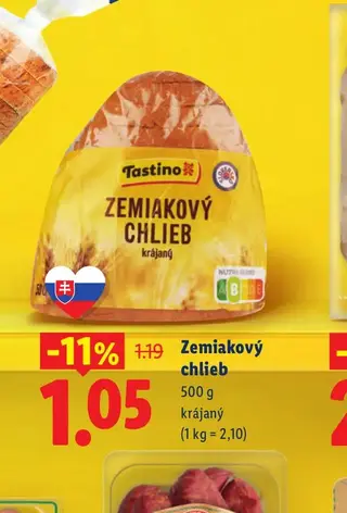 Tastino Zemiakový chlieb krájaný 500 g