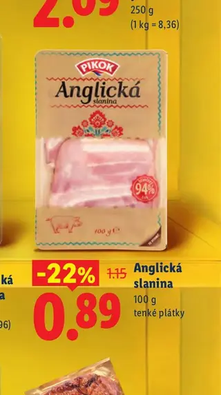 Pikok Anglická slanina 100 g
