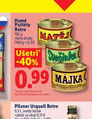 Hamé Paštéty Retro 192 g