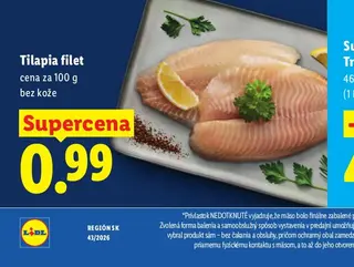 Tilapia filet bez kože