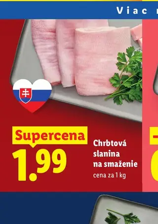 Chrbtová slanina na smaženie