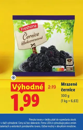 Freshona Mrazené černice 300 g