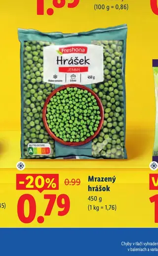Freshona Mrazený hrášok 450 g