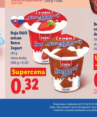 Rajo DUO mňam Retro Jogurt 145 g