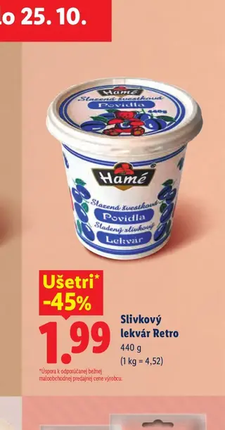 Hamé Slivkový lekvár Retro 440 g