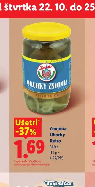 Znojmia Uhorky Retro 680 g