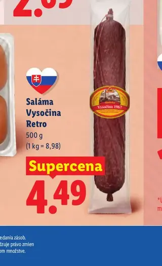 Saláma Vysočina Retro 500 g