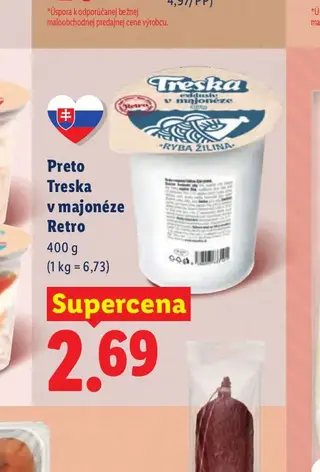 Preto Treska v majonéze Retro 400 g