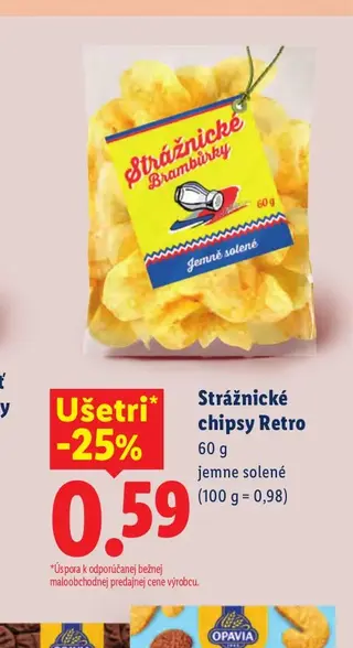 Strážnické chipsy Retro 60 g jemne solené