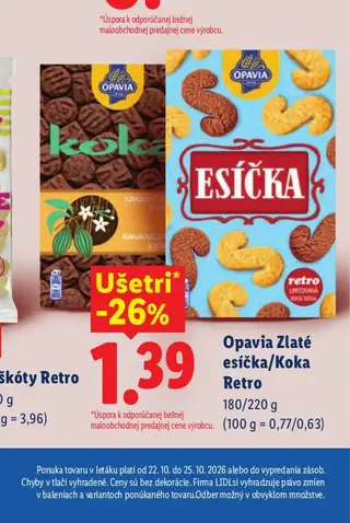 Opavia Zlaté esíčka/Koka Retro 180/220 g