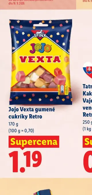 Jojo Vexta gumené cukríky Retro 170 g