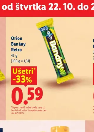 Orion Banány Retro 45 g