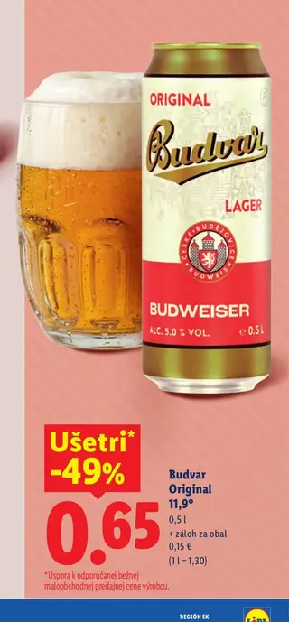Budvar Original 11,9° 0,5 l