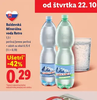 Baldovská Minerálna voda Retro 1,5 l