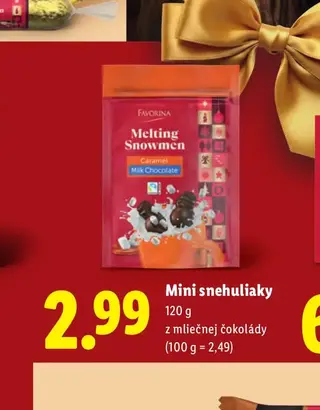 Favorina Mini snehuliaky z mliečnej čokolády 120 g