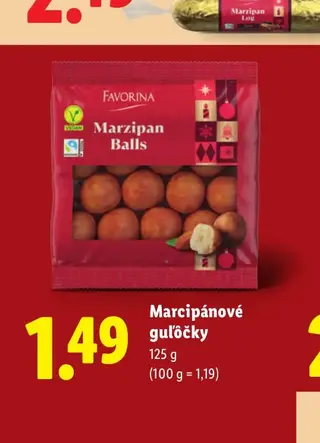 Favorina Marcipánové guľôčky 125 g