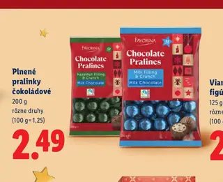 Plnené pralinky čokoládové 200 g