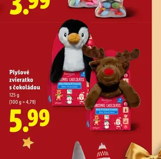Plyšové zvieratko s čokoládou 125 g