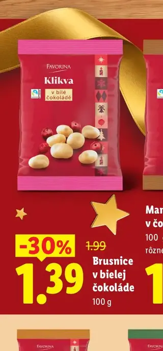 Brusnice v bielej čokoláde 100 g