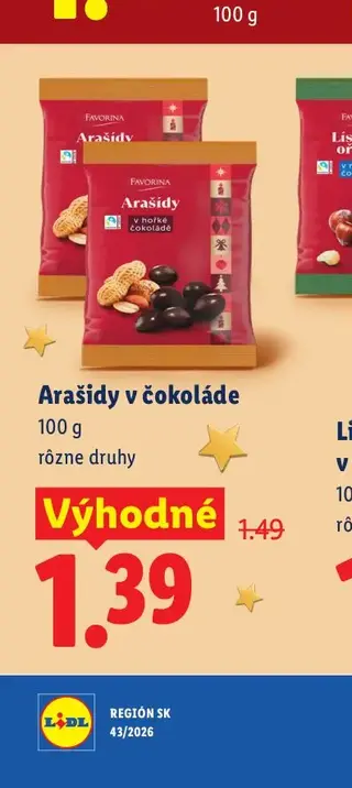 Arašidy v čokoláde 100 g