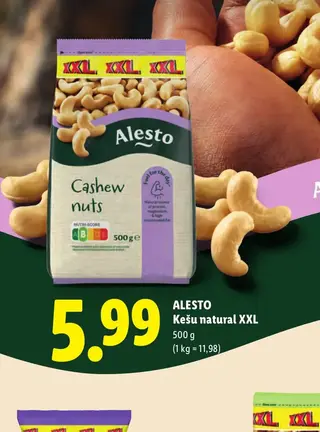 Alesto Kešu natural XXL 500 g