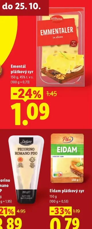 Ementál plátkový syr 150 g