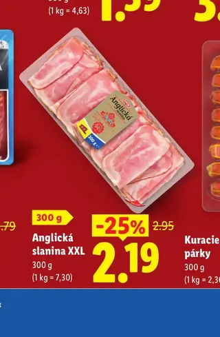 Anglická slanina XXL 300 g