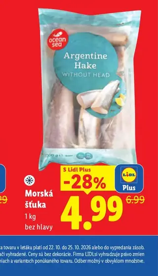 Ocean Sea Morská šťuka bez hlavy 1 kg