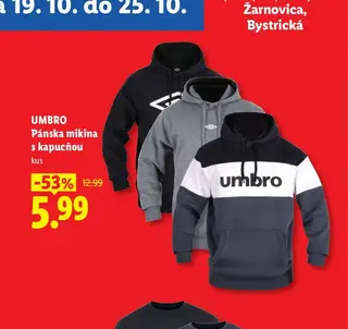 UMBRO Pánska mikina s kapucňou