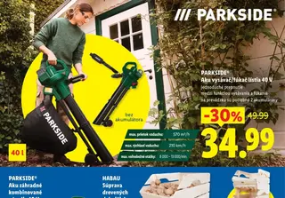 Parkside Aku vysávač/fúkač lístia 40 V
