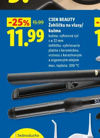 CIEN BEAUTY Žehlička na vlasy/kulma