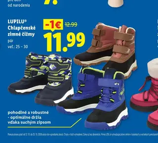 LUPILU Chlapčenské zimné čižmy