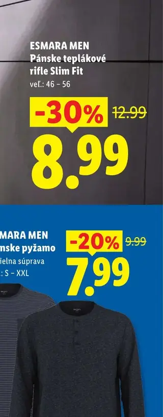 Esmara Men Pánske teplákové rifle Slim Fit