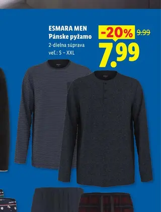 Esmara Men Pánske pyžamo 2-dielna súprava