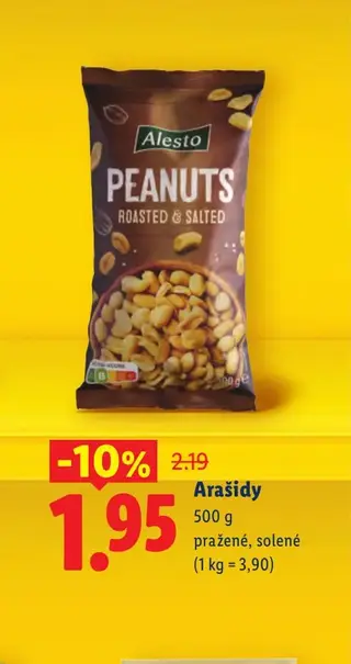 Arašidy 500 g pražené, solené