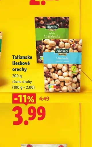 Alesto Talianske lieskové orechy 200 g