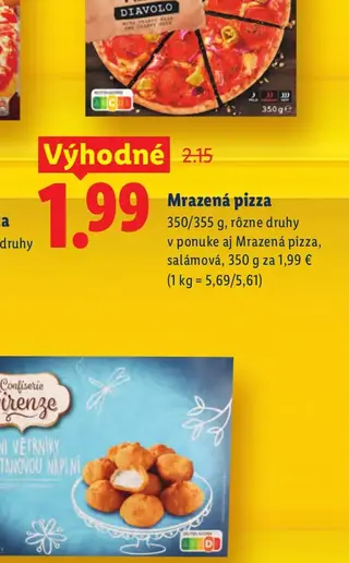 Mrazená pizza 350/355 g