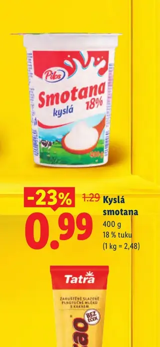 Pilos kyslá smotana 18 % 400 g