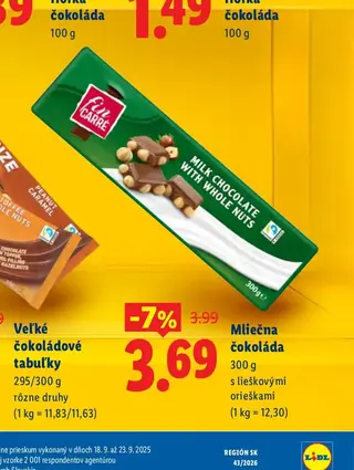 Fin Carré Mliečna čokoláda s lieskovými orieškami 300 g