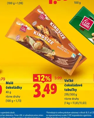 Fin Carré Veľké čokoládové tabuľky 295/300 g