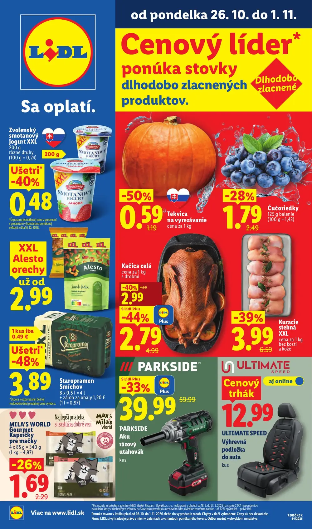Lidl leták od 26. 10. 2026 – strana 1