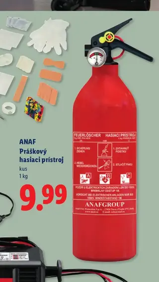 Anaf Práškový hasiaci prístroj 1 kg
