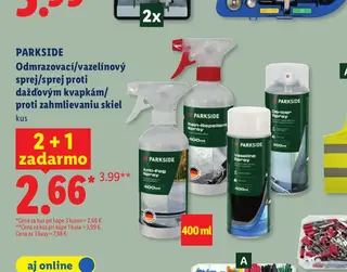Parkside Odmrazovací/vazelínový sprej/sprej proti dažďovým kvapkám/proti zahmlievaniu skiel 400 ml
