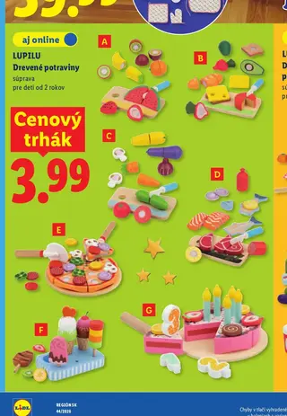 Lupilu Drevené potraviny súprava